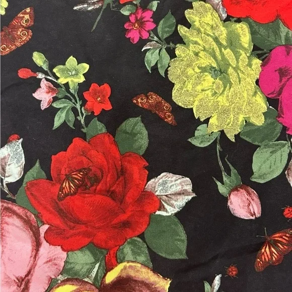 Baker By Ted Baker Dress Girls Sz 8 Black Multi Floral Party Flower Girl Church - Picture 5 of 11